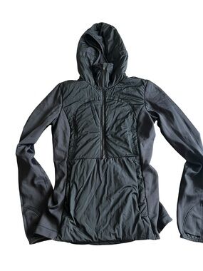Lululemon Women's Black Hooded Half
Zip Jacket Sz 2 (168)